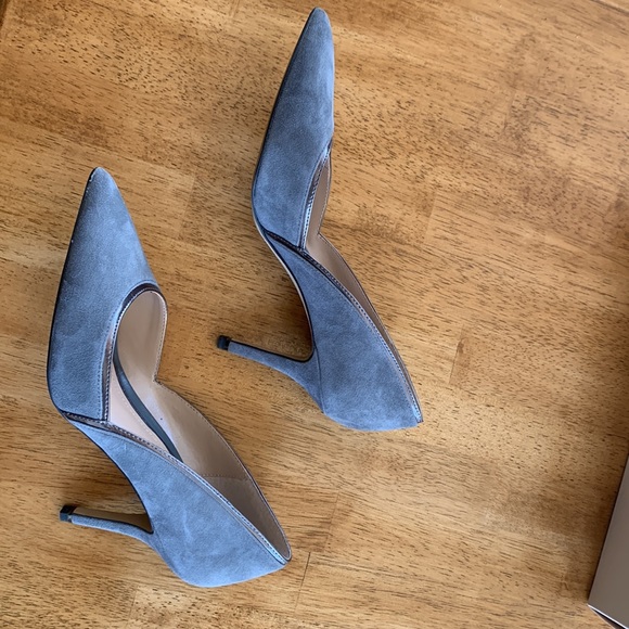 White House Black Market suede leather smoked pearl size 6.5 - Picture 9 of 10